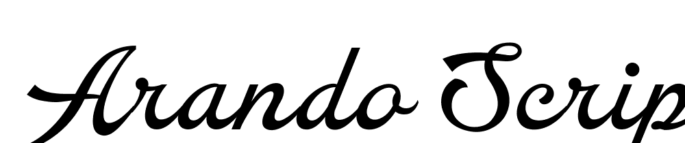 Arando Script PERSONAL USE font family download free