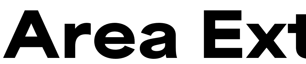 Area-Extended-Black font family download free