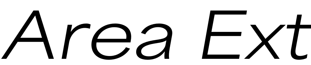 Area-Extended-Regular-Italic font family download free