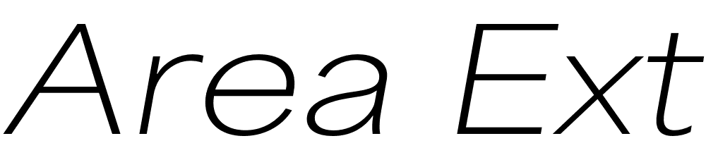 Area-Extended-Thin-Italic font family download free