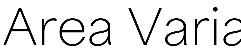 Area-Variable-Thin font family download free