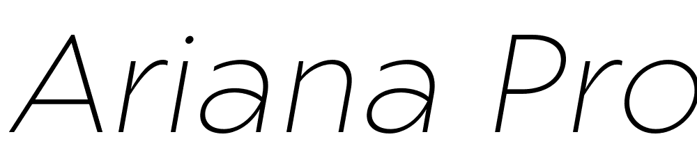Ariana-Pro-UltraLight-italic font family download free