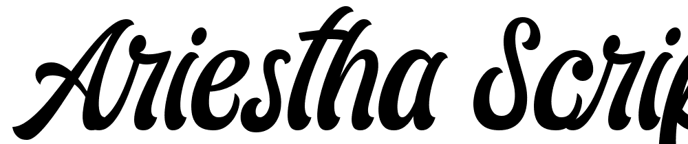 Ariestha Script font family download free