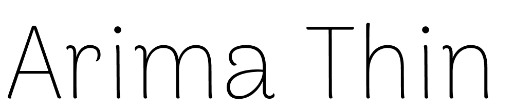 Arima-Thin font family download free