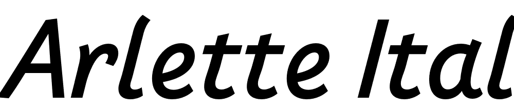 Arlette-Italic font family download free