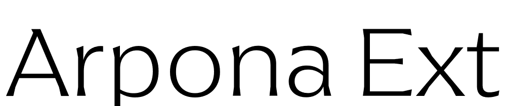 Arpona-ExtraLight font family download free