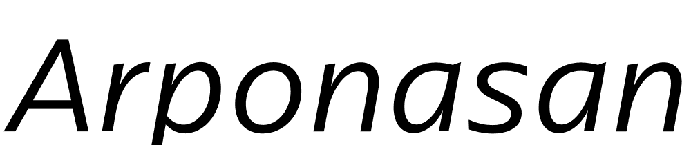 ArponaSans-Light-Italic font family download free