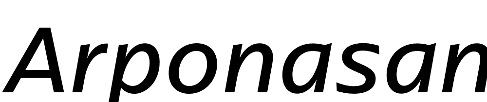 ArponaSans-Regular-Italic font family download free