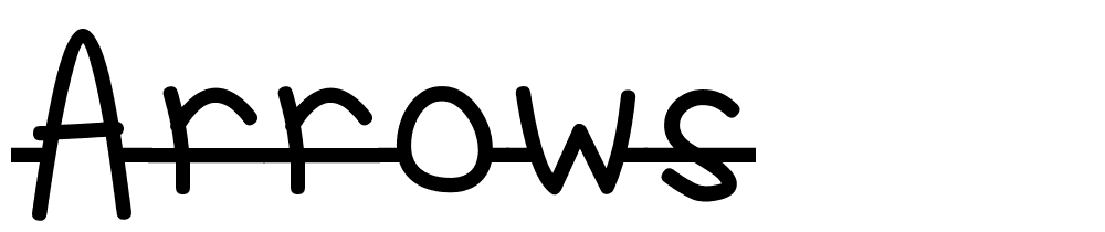 Arrows font family download free