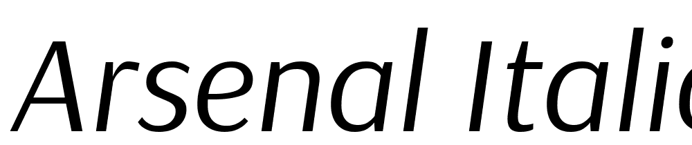 Arsenal-Italic font family download free