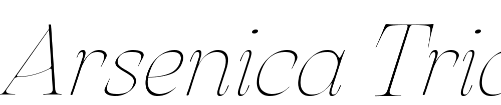 Arsenica-Trial-Thin-Italic font family download free