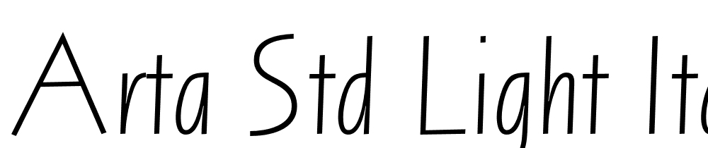 Arta-Std-Light-Italic font family download free