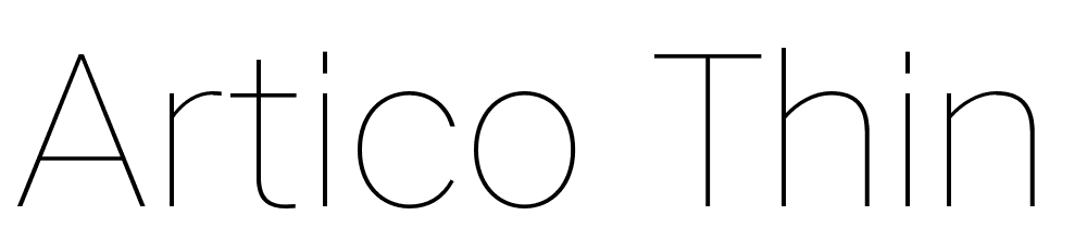 Artico-Thin font family download free