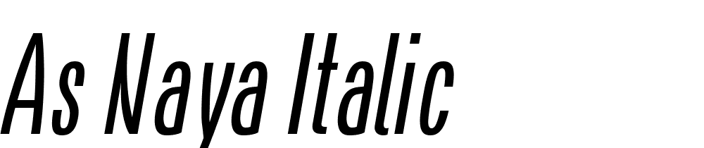 AS-Naya-Italic font family download free