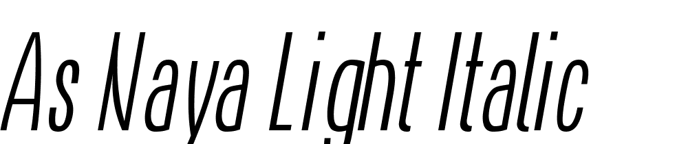 AS-Naya-Light-Italic font family download free