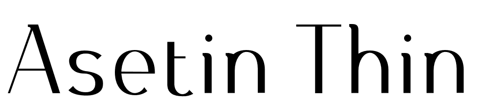 Asetin-Thin font family download free