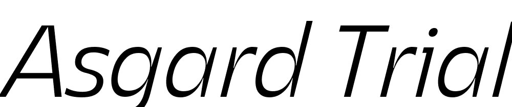 Asgard-Trial-Light-Italic font family download free