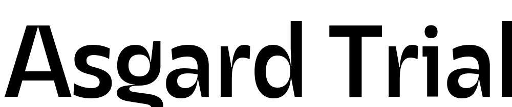 Asgard-Trial-Medium font family download free