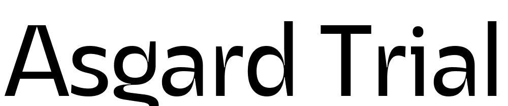 Asgard-Trial-Regular font family download free