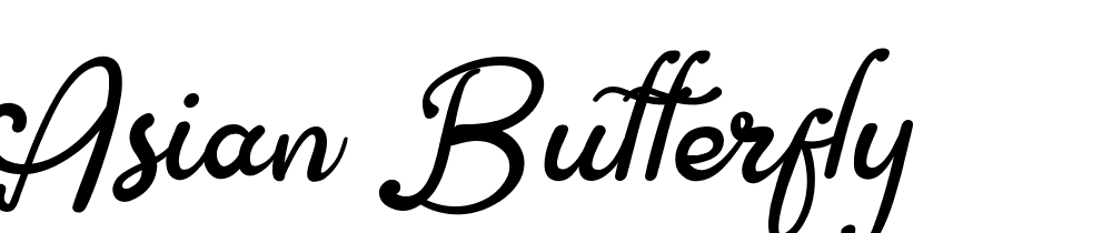 Asian Butterfly font family download free