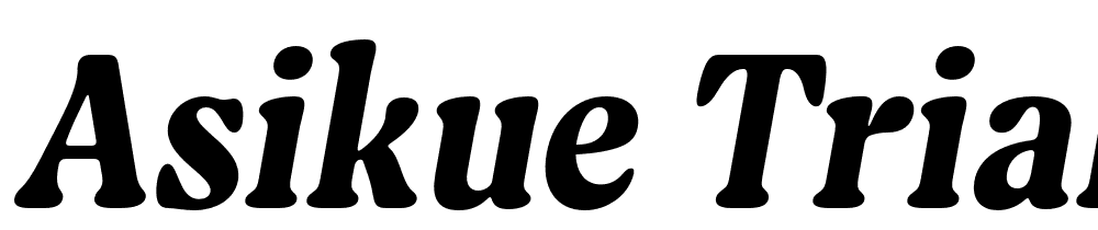 Asikue-Trial-Oblique font family download free