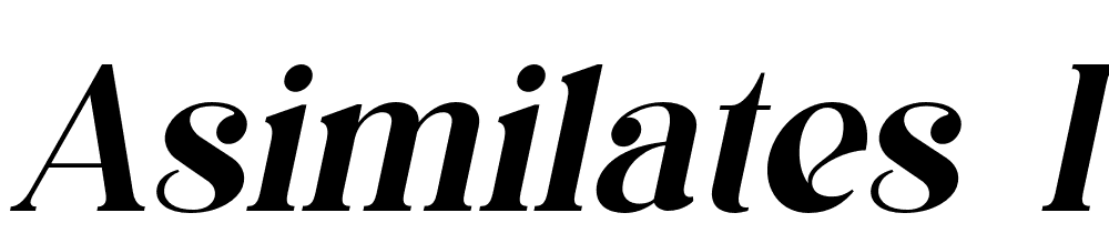 asimilates-Italic font family download free