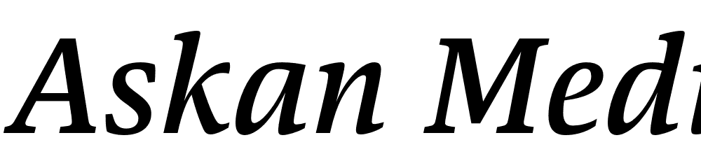 Askan-Medium-It font family download free