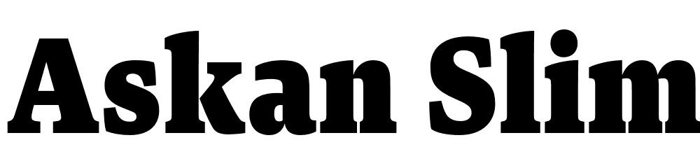 Askan-Slim-Black font family download free