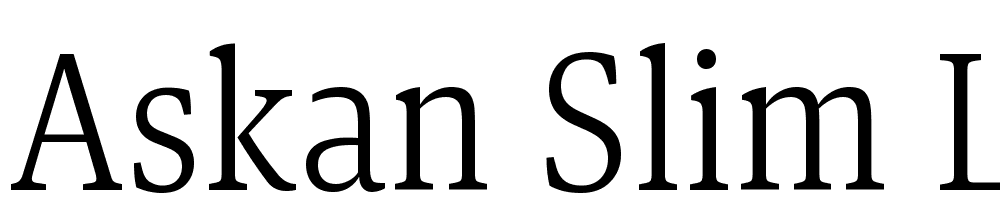 Askan-Slim-Light font family download free