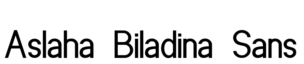Aslaha-Biladina-Sans font family download free