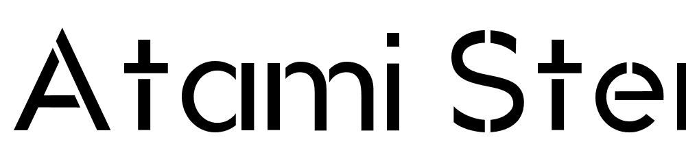 Atami-Stencil font family download free