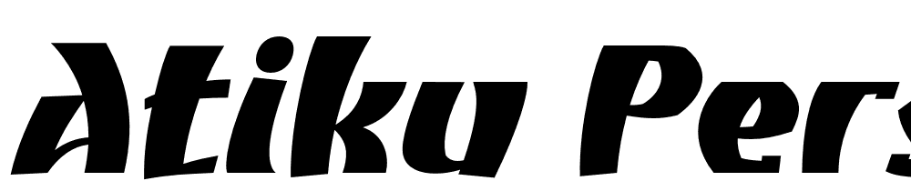 Atiku-personal-use-Black-Slant font family download free