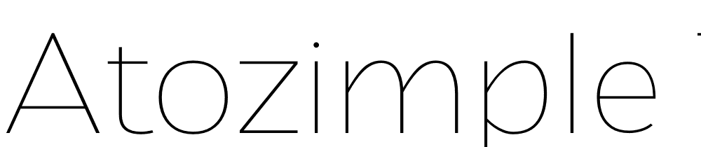 Atozimple-Thin font family download free