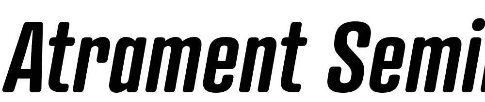 Atrament-SemiBold-Italic font family download free