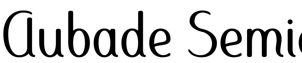 Aubade-SemiExpanded font family download free