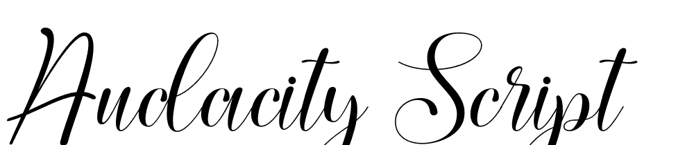 Audacity-Script font family download free