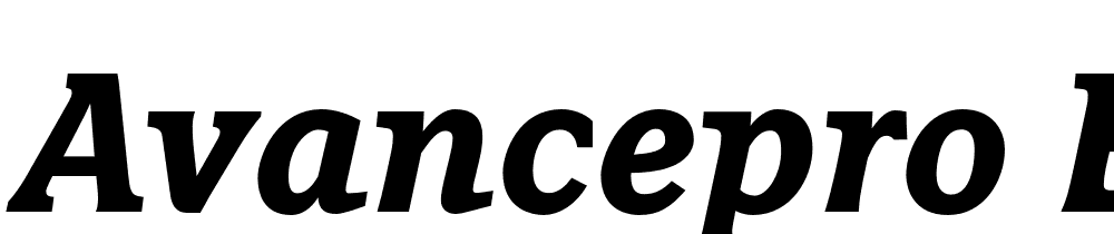 AvancePro-BoldItalic font family download free