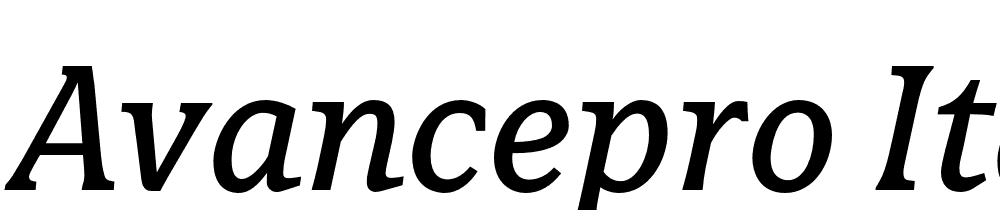 AvancePro-Italic font family download free
