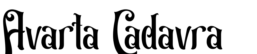 Avarta Cadavra font family download free