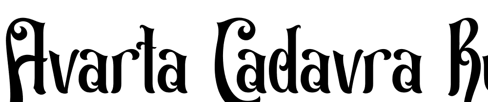 Avarta-Cadavra-Regular font family download free