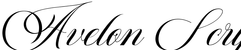 Avelon Script font family download free