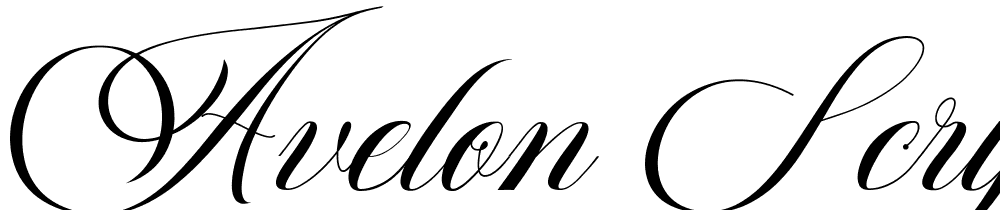 Avelon-Script font family download free