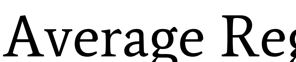 Average-Regular font family download free