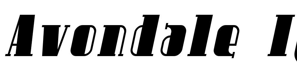 Avondale-Italic font family download free