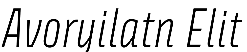 AvoryILatn-ElIt font family download free