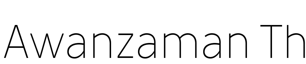 AwanZaman-Th font family download free