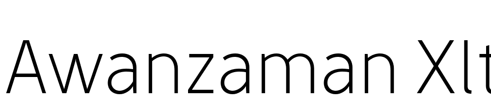 AwanZaman-XLt font family download free