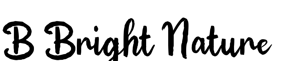 b Bright Nature font family download free