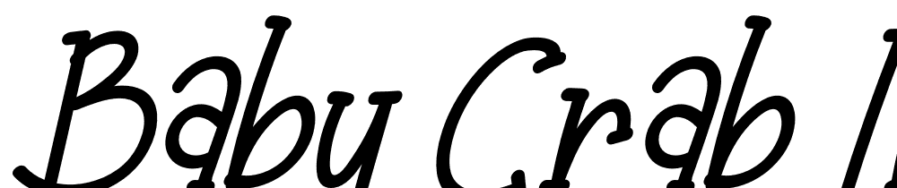 Baby-Crab-Italic font family download free