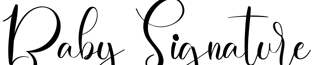 baby-signature font family download free